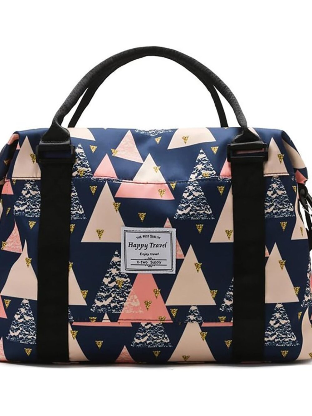 Travel Duffle Bag Weekender Overnight Gym Bag for Women, Colorful Triangle